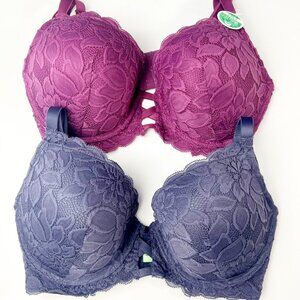 NWT Honeydew Intimates Bras 2-Pack Size 36D Leyla Full Figure Underwire Push Up